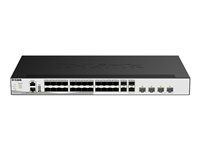 D-Link DXS 3130-32S - Prepínac - L3 - rízený - 28 x 1/10GBase-X SFP+ + 4 x 10 Gigabit / 25 Gigabit SFP28 - Lze montovat do rozvadece