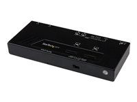 Startech 2x2 HDMI Matrix Switch with Remote - 1080p Automatic & Priority Switcher - Video Wall Auto Selector Splitter Box - Audio Out (VS222HDQ) - Spínac video/audio - desktop - pro P/N: SVA12M2NEUA, SVA12M5NA
