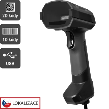 Virtuos HT-857 - CCD 2D průmyslová čtečka, USB, tmavě šedá
