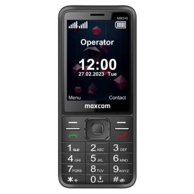 MAXCOM MM245, Telefon DUAL Sim, černý
