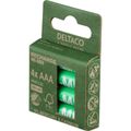 DELTACO RECHARGE, Baterie NiMH AAA, HR03 4ks