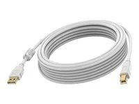 Kabel USB - USB typ B (M) do USB (M) - USB 2.0 - 3 m - bílá