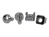 50 Pack - M6 Mounting Screws and Cage Nuts for Server Rack and Cabinet - Silver (CABSCREWM62B) - Šrouby a matice pro regál - pro P/N: RACK-21U-20-WALL-OA, RACK-24U-20-WALL-OA, RK12OD2, SHELF-2U-20-CENTER-V