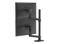 Montážní sada (duální stohovací rameno, vysoký sloupek) - pro 2 LCD displeje - matná čerň - velikost obrazovky: up to 40" - upevnitelné na stůl