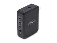Síťový adaptér - technologie GaN - 140 watt - 5 A - napájení Power Delivery 3.1 - 4 výstupní konektory (USB, 3 x USB-C) - černá