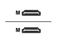 Kabel HDMI s ethernetem - HDMI s piny (male) do HDMI s piny (male) - 3 m - 90° konektor