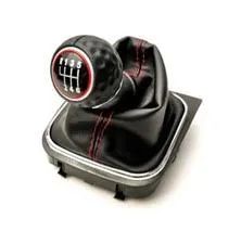 Řadicí páka s manžetou VW Golf V 2003 - 2008 6-stupňová převodovka červené prošití