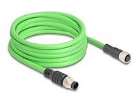 M12 Cable A-coded 8 pin male to female P
