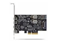 USB adaptér - PCIe 3.0 x4 - USB-C 3.2 Gen 1 x 4 + USB 3.2 Gen 1 x 1 - černá