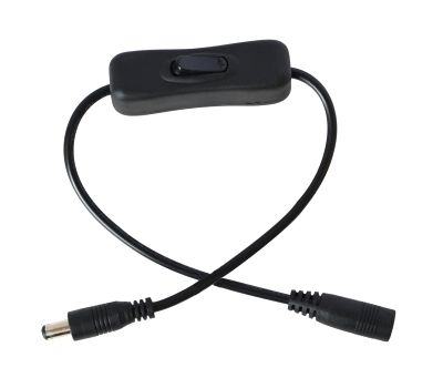 Kabel pro LED pásek s vypínačem a konektory 5,5 x 2,1mm, 2x 15cm