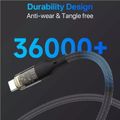 MEGATECH Kabel USB-A/USB-C, Displ, 120W, 1m, černý