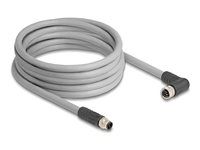 M12 Cable L-coded 5 pin male straight to