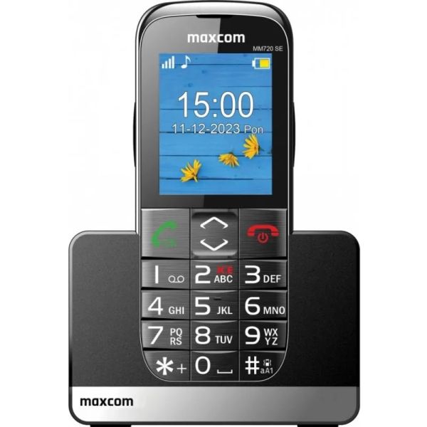 MAXCOM MM720 SE, Telefon pro seniory, černý