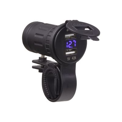 Nabíječka USB STU 34705 s voltmetrem na motocykl