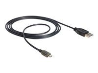 Kabel USB - USB (M) do Micro USB typ B (M) - USB 2.0 - 1.5 m - černá, antracitová
