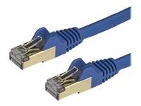 Category 6A - 26AWG (6ASPAT3MBL) - Patch kabel - RJ-45 (M) do RJ-45 (M) - 3 m - STP - CAT 6a - provedení bez hrbolků - modrá