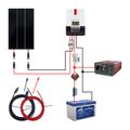 SOLARFAM 180Wp solární ostrovní set, 12V, baterie 100Ah, měnič 230VAC 600W