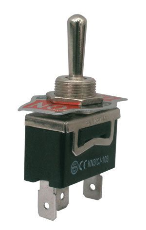 Páčkový spínač 3pol./3pin (ON)-OFF-(ON) 250V/10A