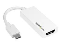 Startech USB-C to HDMI Adapter - White - 4K 60Hz - Video adaptér - USB-C s piny (male) do HDMI se zdírkami (female) - 15 cm - bílá - podporuje 4K