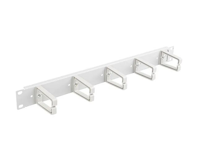 19" Panel pro správu kabelů s 5 plastovými držáky 1U typ b šedý lanberg