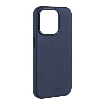 FIXED MagLeather kožený kryt iPhone 15PM modrý