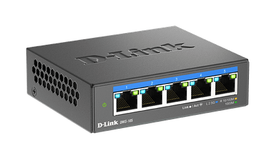 D-Link DMS-105/E 5-port 2.5G Multi-Gigabit QoS IGMP Snooping Switch