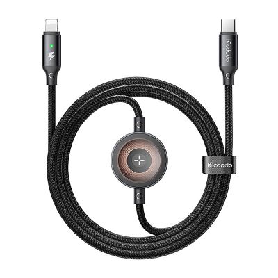 Kabel MCDODO CA-5680 USB-C /Lightning 1,5m Black + nabíječka pro Apple Watch