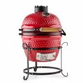 10029124 Klarstein Princesize, červený, keramický kamado gril, 11", údenie, barbecue, pomalé pečeni