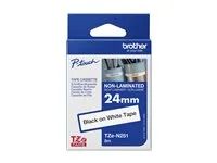 Černá na bílé - Role (2,4 cm x 8 m) 1 kazeta/y nelaminovaná páska - pro Brother PT-D600; P-Touch PT-3600, D800, E500, E550, P750, P900; P-Touch Cube Pro PT-P910