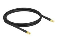 Prodlužovací šňůra pro anténu - SMA zástrčka do SMA se zdířkami (female) - 90 cm - koaxiál - černá