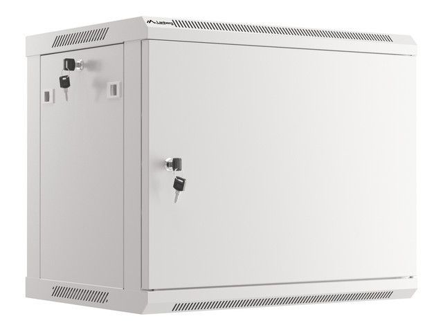 Lanberg racková skříň 19" pro montáž na stěnu 9u/600x450 pro vlastní montáž s kovovými dveřmi šedá