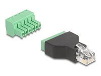 RJ12 plug to Terminal Block Adapter 6 pi
