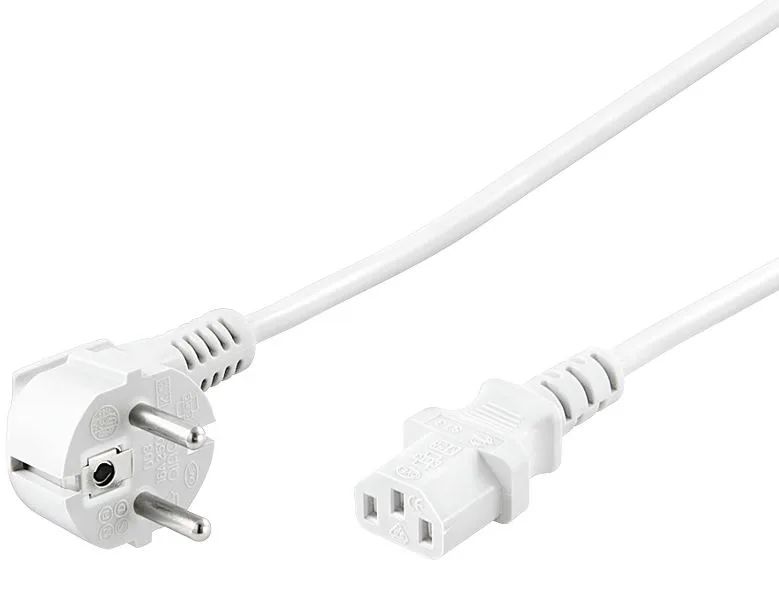 PremiumCord Kabel síťový 230V k počítači 3m bílý