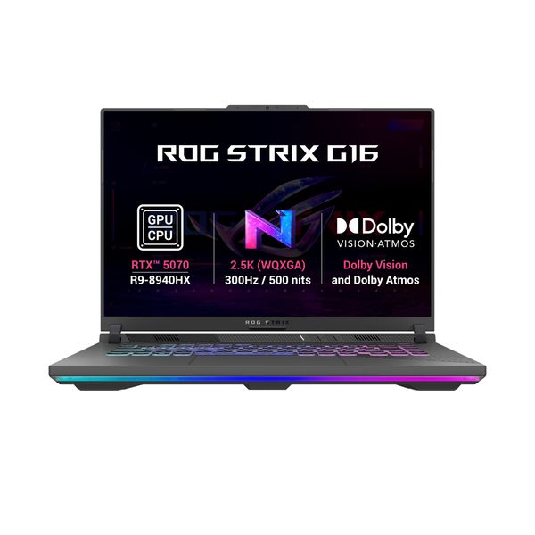 ASUS ROG Strix G16/G614PP-TS147Z/R9-8940HX/16"/2560x1600/32GB/1TB/RTX 5070/bez OS/Gray/2R
