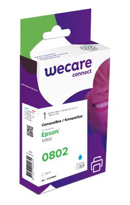 WECARE ARMOR ink kompatibilní s EPSON C13T08024011,modrá/cyan