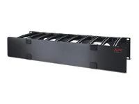 Panel racku pro správu kabelů s krytem - černá - 2U - kompatibilní s TAA - pro P/N: AR4012A, AR4017A, AR4032A, AR4038LA, SRT5KRMXLT-A, SRT6KRMXLT-A, SRT8KRMXLT-A
