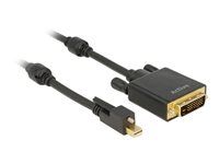 Kabel adaptéru - jeden spoj - Mini DisplayPort (M) šroubovací do DVI-D (M) šroubovací - DisplayPort 1.2 - 5 m - aktivní - černá