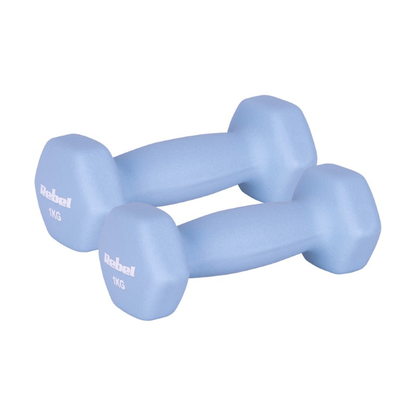 Sada litinových a neoprenových činek HEX REBEL RBA-2330-1 2x1kg
