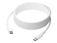 USB kabel - USB-C (M) do USB-C (M) - 3 m - USB napájení (100W) - bílá