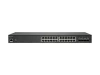 Přepínač - řízený - 24 x 10/100/1000 + 4 x 10 Gigabit SFP+ - Lze montovat do rozvaděče - s 3 roky podpora 24x7