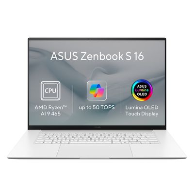 ASUS Zenbook S 16 OLED/UM5606GA-OLED528X/AI9-465/16"/2880x1800/T/32GB/1TB/AMD int/W11P/White/2R
