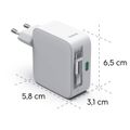 HAMA GaN, Rychlonabíječka, 2x USB-C PD/QC 30W