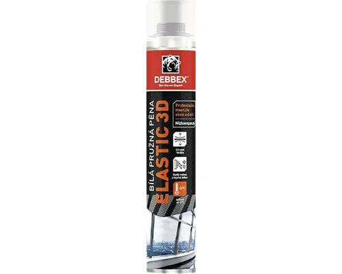 Montážní pěna PUR Debbex 3D pružná pistole 750 ml