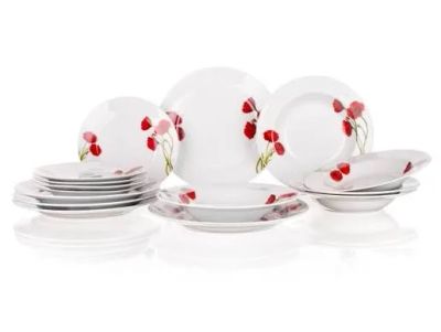 Jedálenský servis Banquet red poppies maki červený