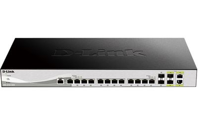 D-Link DXS-1210-16TC Smart Managed Switch, 12x 10G, 2x SFP+ & 2x Combo 10GBase-T/SFP+ ports