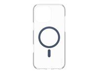Zadní kryt pro mobilní telefon - kompatibilita s MagSafe - oleofóbní povrch, termoplastický polyuretan (TPU), polykarbonát (PC) - modrá, průhledná - pro Apple iPhone 16 Pro Max