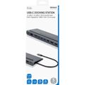 DELTACO USBC-DOCK2, Dokovací stanice USB-C 8v1