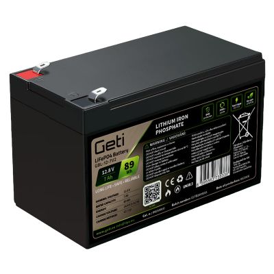 Baterie LiFePO4 12,8 V 7 Ah GETI GBL-12-7V2