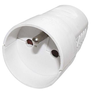 EMOS Zásuvka bílá pro prodlužovací kabel