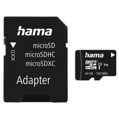 HAMA microSDXC 64 GB 100 MB/s Class 10 UHS-I